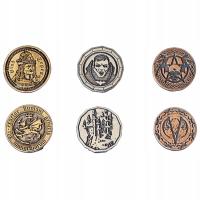 ZESTAW 3 WAMPIRZYCH METALOWYCH MONET LARP RPG