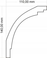 FA-34 Listwa przysufitowa, faseta sufitowa 140x110 NOWY WZÓR