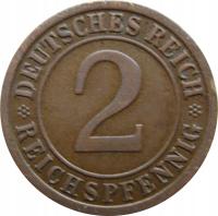 2919. Niemcy 2 Reichspfennig 1936 F