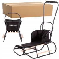 Польские металлические сани со спинкой толкателя 3в1 матрас с отражателем MOOVKEE