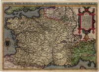 Франция карта 30x40cm 1592r. M11
