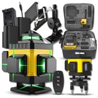 POZIOMNICA LASEROWA 4D 16 LINII 360° LASER KRZYŻOWA PŁASZCZYZNOWA ZESTAW