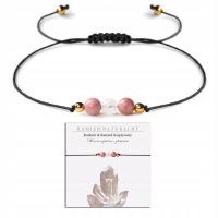 Bransoletka KAMIEŃ NATURALNY RODONIT I KSIĘŻYCOWY AMULET PŁODNOŚCI