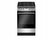 Kuchnia wolnostojąca Amica gazowa elektryczna 65 l srebrna termoobieg