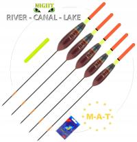 5 X MARKOWY SPŁAWIK Z BALSY POLE MATCH RIVER CANAL LAKE - NIGHT 2-6 g M50