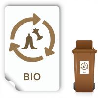 naklejka na śmieci BIO na kosze do segregacji śmieci śmietnik 20x31cm 1szt.