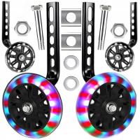 KÓŁKA BOCZNE DO ROWERU DZIECIĘCEGO KOŁA PODPOROWE DO ROWERKU ŚWIECĄCE LED