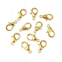 Kar33 Karabińczyk karabinek 10mm do biżuterii 10szt - złoty