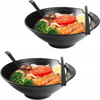 ZESTAW JAPOŃSKICH MISEK DO RAMENU MISECZKI ZUPA ŁYŻKA PAŁECZKI DLA 2 OSÓB