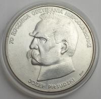 Polska - PRL : 50000 złotych 1988 - Józef Piłsudski - srebro ,19.3g