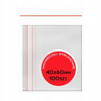 WORECZKI STRUNOWE 40x60 mm Torebki Worki 4x6 cm Mocne 100szt.