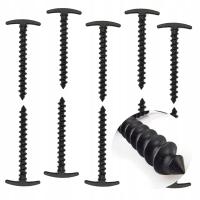 KOTWY WKRĘCANE DO ZIEMI NAMIOTU ŚLEDZIE SZPILKI CZARNE KOTWA ŚLEDŹ 14cm x10