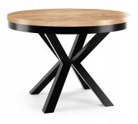 Круглый стол 100/180 раскладной LOFT industrial