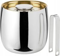 Stelton NORMAN FOSTER Stalowy Kubełek do Szampana Pojemnik na Lód Szczypce