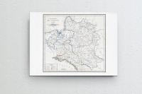 Mapa Polski - Carte générale de la Pologne - Zakrzewski - 1830 - 91x61cm