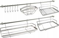 Reling kuchenny Metlex MX-4543 78 cm srebrny chrom 16 elementów