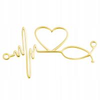 Łącznik bransoletki stal szlachetna złoty puls DIY