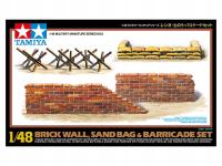 1/48 Brick Wall Sand Bag Barricade Set Tamiya 32508