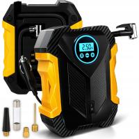 KOMPRESOR SPRĘŻARKA SAMOCHODOWY ELEKTRYCZNA POMPKA DO KÓŁ LED 12V 10BAR LCD