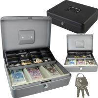 Металлический ящик для денег копейки банкноты сейф 300X240X90 мм 3 ключа