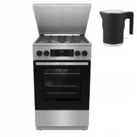 Kuchnia gazowo elektryczna GORENJE ExtraSteam Pizza 300 stopni 50 cm INOX