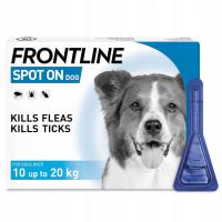 Frontline Spot-On Psy M 10-20kg zestaw 3 pipety K