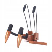 Mini stojak na gitarę Akcesoria do ukulele Drewniany stojak 23x20x32.5cm ciemnobrązowy