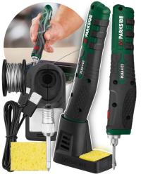 PARKSIDE Najnowsza lutownica akumulatorowa PLKA 4 C3 4V 470°C USB-C stacja