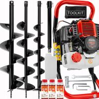 БУРОВАЯ УСТАНОВКА ДЛЯ ПОЧВЫ, ШНЕК ДЛЯ ВЫХЛОПНЫХ ГАЗОВ, 6 КМ, 3 СВЕРЛА, УДЛИНИТЕЛЬ 3 X OL