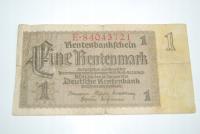 Старая банкнота 1 марка fine rentenmark 1937r антиквариат