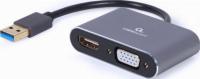 Adapter USB 3.0 (M) do HDMI i VGA (F) Gembird