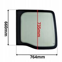 SZYBA PRAWA TYLNA W DRZWI RENAULT MASTER II 2 97- (0578)