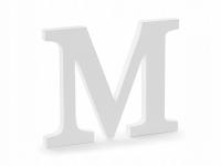 Деревянная буква М, белый, 25x20cm