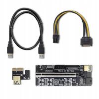 Qoltec Riser PCI-E 1x - 16x USB 3.0 ver. 018 SATA/