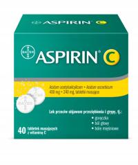 Aspirin C 400 mg + 240 mg, 40 tabletek musujących