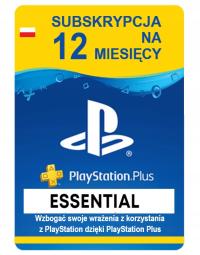 Sony PlayStation Plus ESSENTIAL 12 miesięcy PS5 PS4 PS3 PSN