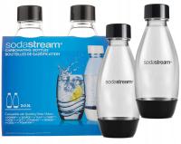 Butelki Sodastream 2x 0,5 litra czarne do przygotowywania napojów