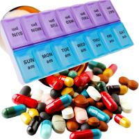 Коробка органайзер для лекарств таблетки еженедельно 2 времени суток еженедельно RU