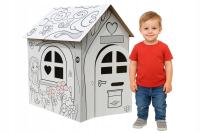 DOMEK DO KOLOROWANIA malowania edukacyjny 99x68x78 + NIESPODZIANKA