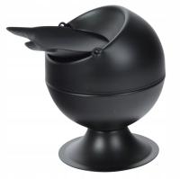 Пепельница с поворотным клапаном 9 см черный