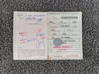 Kolekcjonerski dowód rejestracyjny Ursus 912 1986r