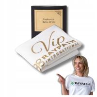 Czyścik Ściereczka okularów Sunbeam VIP Biały Obiektywu Mikrofibra Raypath