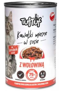 BULT Kawałki mięsne z wołowiną dla Kota TUF-TUF 415g