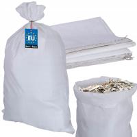 1SZT WOREK POLIPROPYLENOWY BIAŁY 60X105cm 50 KG NA ZBOŻE WĘGIEL GRUZ PIASEK