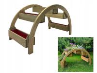 Drewniana doniczka, kwietnik, na kwiaty zioła, zielnik, rabatka, warzywniak