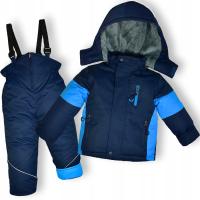 CIEPŁY ZIMOWY KOMBINEZON CHŁOPIĘCY KOMPLET SPODNIE KURTKA NA ŚNIEG ZIMĘ