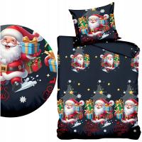 POŚCIEL ŚWIĄTECZNA 140x200 poszewka kołdra poduszka BOŻE NARODZENIE MIKOŁAJ