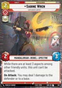 Star Wars Unlimited Sabine Wren, Explosives Artist