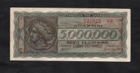 BANKNOT GRECJA- - 5000000 DRACHM -- 1944 rok