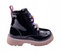 Botki dziecięce ocieplane czarne MISSE 6582